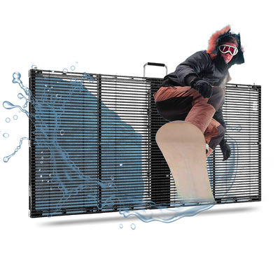 500mm*1000mm PH3-7 Outdoor Vollfarbe hohe Helligkeit LED Transparent Display Bildschirm