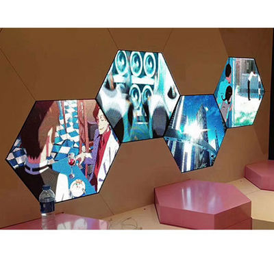 Vollfarbige wasserdichte Hexagon-LED-Anzeige Innenraum Custom-LED-Video-Bildschirm