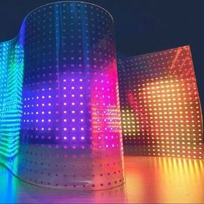 angepasste Helligkeit Transparenter LED-Kristallfilm für dynamische visuelle Wirkung