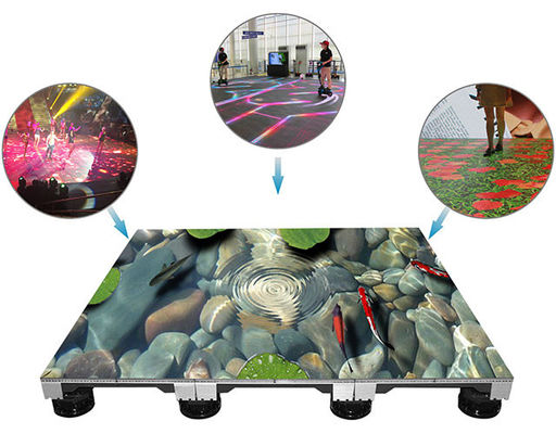 CE Interaktive LED-Bodenplatten, Licht auf Tanzflächenfliesen LED 500mm*500mm