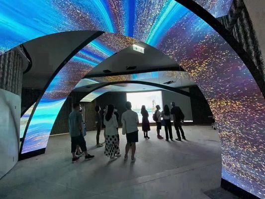 Große, flexible LED-Bildschirme, hohe Helligkeit, gekrümmte Videowandbildschirme