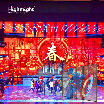 Innenraum TRA-B 15-15 Transparente LED-Bildschirm 3D Werbebildschirm Doppelwartung