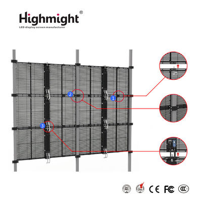 500mm*1000mm TRA-F PH3-7 Modularer Außenmontage mit hoher Helligkeit LED Transparent Display Screen