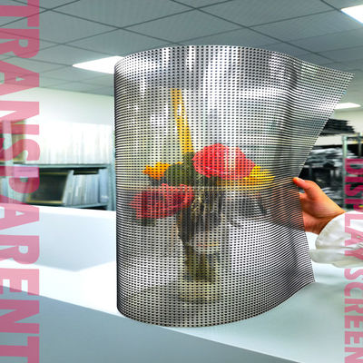 Hochtransparente LED-Kristallfilm-Bildschirm Ultra-dünne Gestaltung Grenzlose transparente Anzeige