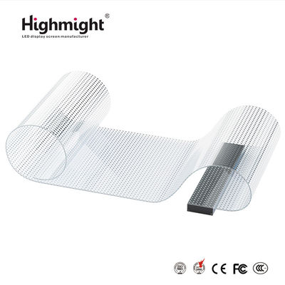 Hochtransparente LED-Kristallfilm-Bildschirm Ultra-dünne Gestaltung Grenzlose transparente Anzeige