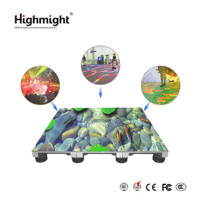 500mm*500mm DM PH3.9 RGB-Bodenfliesen, interaktive LED-Licht-Bodenfliesen