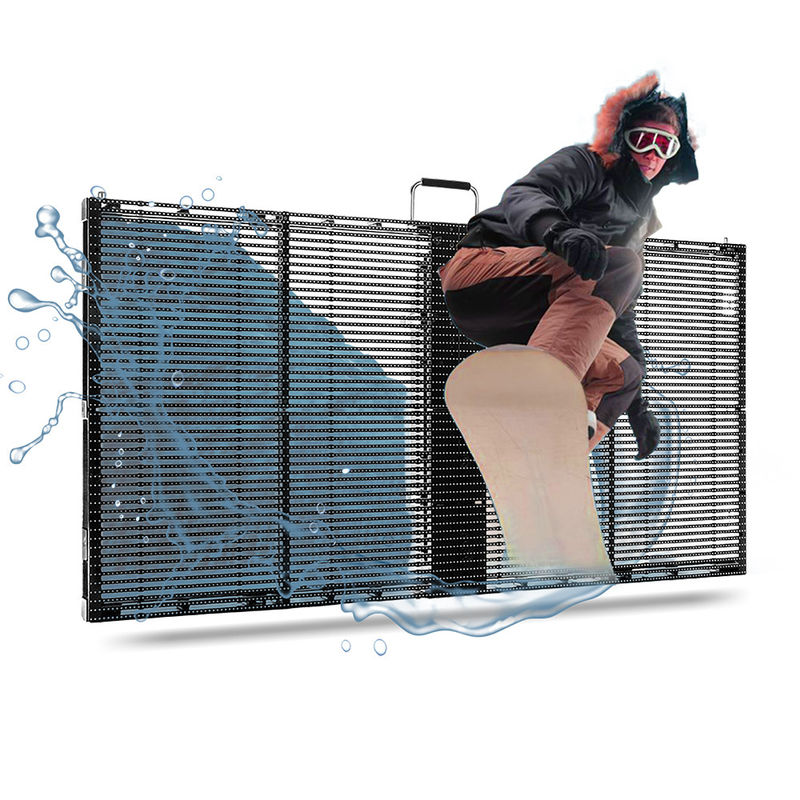 500mm*1000mm PH3-7 Outdoor Vollfarbe hohe Helligkeit LED Transparent Display Bildschirm