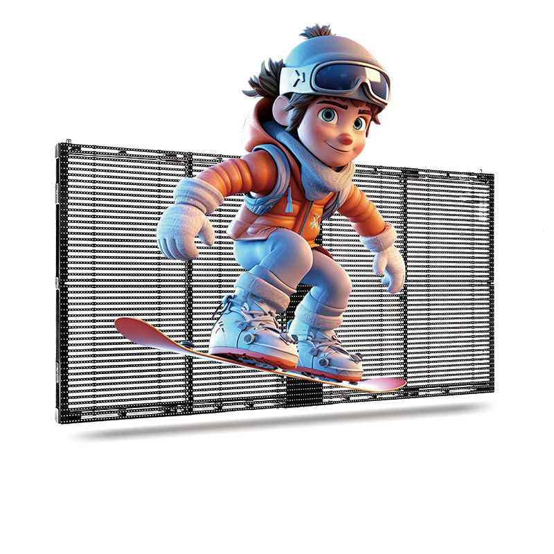 Transparente LED-Bildschirm Anzeige HT 500*1000 mehrere Installationen 3D Transparente Videowand