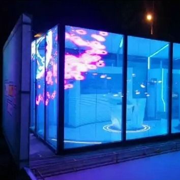 Hochtransparente LED-Kristallfilm-Anzeige Vielfältige Farben und großer Blickwinkel